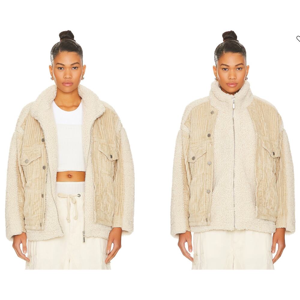 Blank NYC Double Glazed Jacket in Beige Medium